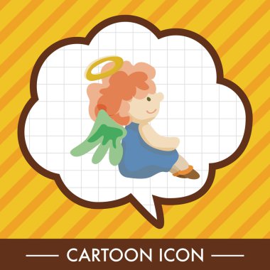 melek karikatür tasarım öğeleri vektör simge öğesi