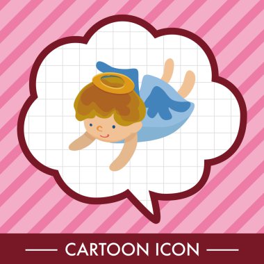 melek karikatür tasarım öğeleri vektör simge öğesi