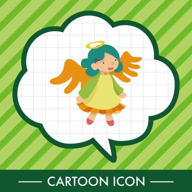 melek karikatür tasarım öğeleri vektör simge öğesi