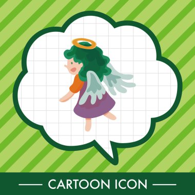 melek karikatür tasarım öğeleri vektör simge öğesi