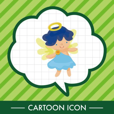 melek karikatür tasarım öğeleri vektör simge öğesi