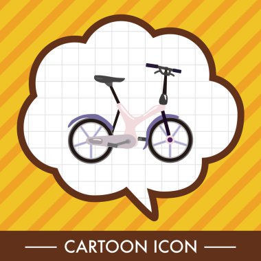 Bisiklet karikatür tasarım öğeleri vektör simge öğesi