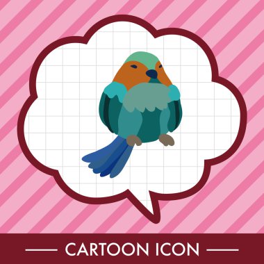 kuş karikatür tasarım öğeleri vektör simge öğesi