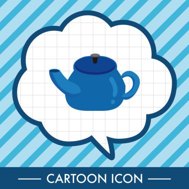 mutfak eşyaları çay potu Tema öğeleri vektör, eps simgesi öğesi