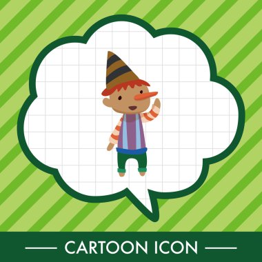 Pinokyo Tema öğeleri simge öğesi