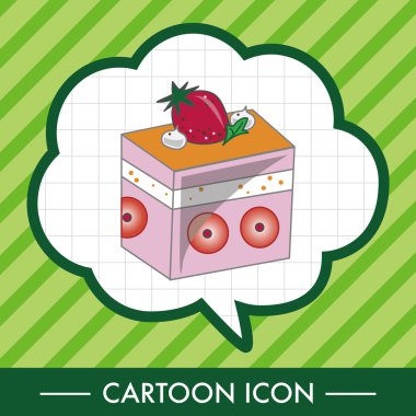 Dekorasyon kek Tema öğeleri vektör, eps10 simgesi öğesi