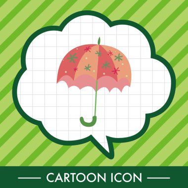 Şemsiye Tema elemets vektör, eps simgesi öğesi