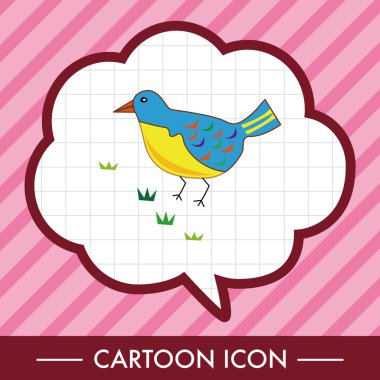 kuş çizgi film Tema öğeleri simge öğesi