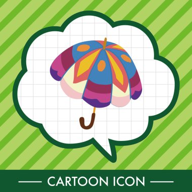 Şemsiye Tema elemets vektör, eps simgesi öğesi