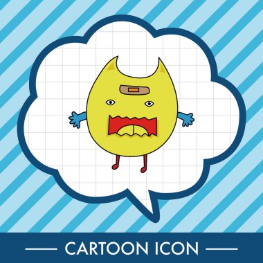 canavar karikatür Tema öğeleri vektör, eps simgesi öğesi