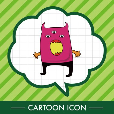 canavar karikatür Tema öğeleri vektör, eps simgesi öğesi