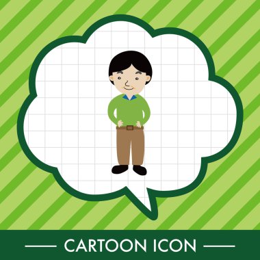 Aile çocuk karakter Tema öğeleri simge öğesi