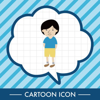 Öğrenci karikatür Tema öğeleri vektör, eps simgesi öğesi