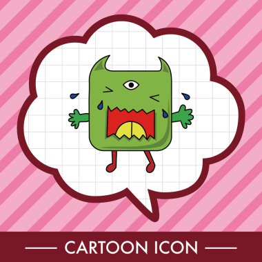 canavar karikatür Tema öğeleri vektör, eps simgesi öğesi