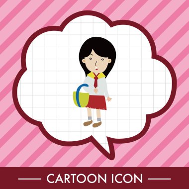 Öğrenci karikatür Tema öğeleri vektör, eps simgesi öğesi