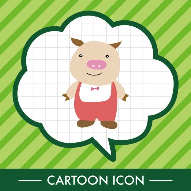 Üç küçük domuz Tema öğeleri simge öğesi