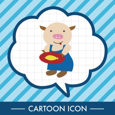 Üç küçük domuz Tema öğeleri simge öğesi