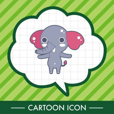 hayvan fil çizgi film Tema öğeleri simge öğesi