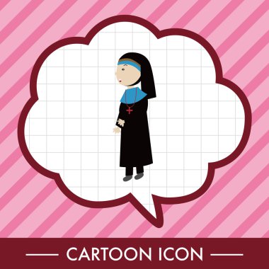 Papaz ve rahibe Tema öğeleri vektör eps simgesi öğesi