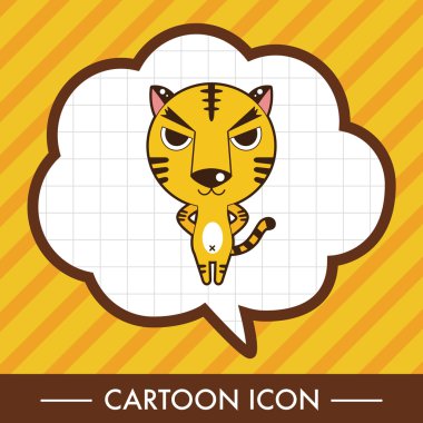 hayvan kaplan çizgi film Tema öğeleri simge öğesi