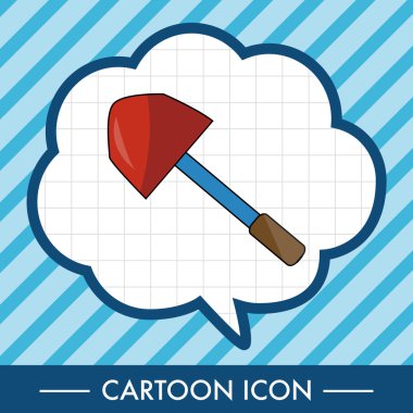 Bahçe küreği Tema öğeleri simge öğesi