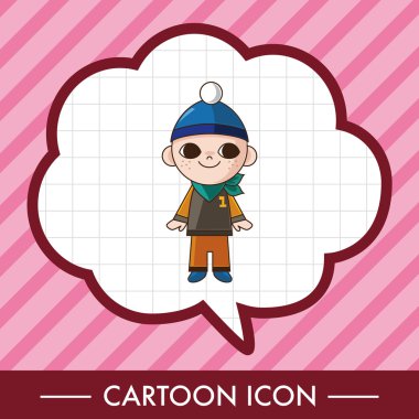 Erkek adam çizgi film Tema öğeleri simge öğesi