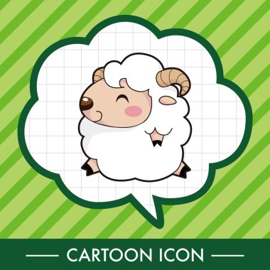 hayvan koyun karikatür Tema öğeleri simge öğesi