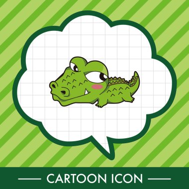 hayvan timsah çizgi film Tema öğeleri simge öğesi