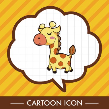 hayvan zürafa çizgi film Tema öğeleri simge öğesi