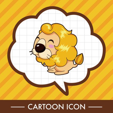 hayvan aslan çizgi film Tema öğeleri simge öğesi