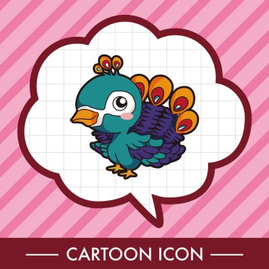 hayvan tavuskuşu çizgi film Tema öğeleri simge öğesi