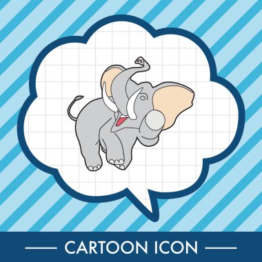 hayvan fil çizgi film Tema öğeleri simge öğesi