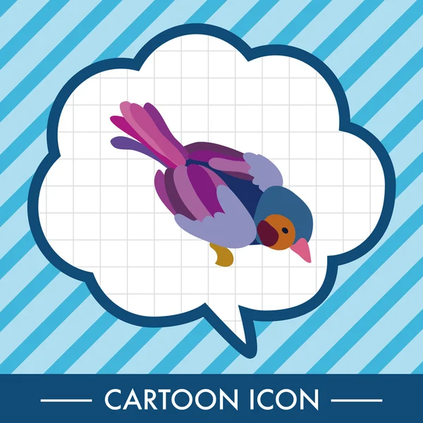 Pássaro desenho animado elementos elemento ícone vetor — Vetor de Stock