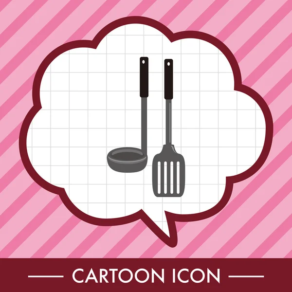 Utensilios de cocina espátula tema elementos vector, eps icono elemento — Vector de stock