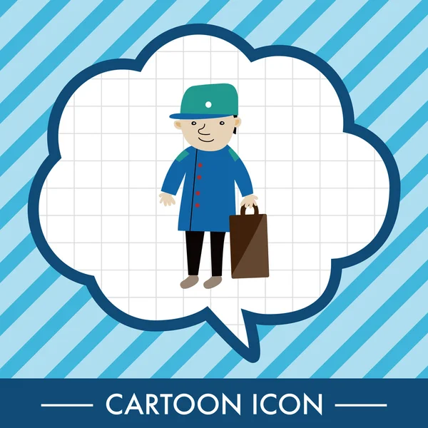 Jongen man cartoon thema elementen pictogram element — Stockvector