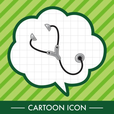 Hastane Tema stetoskop öğeleri vektör, eps simgesi öğesi