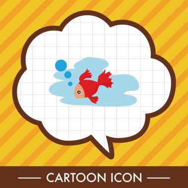 hayvan balık karikatür Tema öğeleri simge öğesi