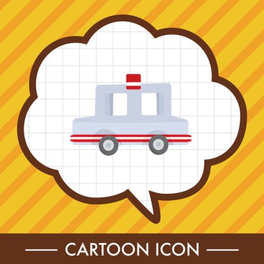 ulaşım polis araba tema öğeleri vektör, eps simgesi öğesi