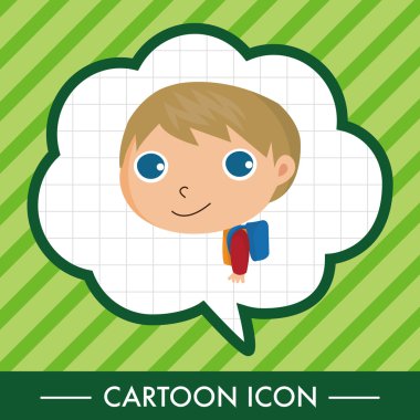 Öğrenci çizgi film Tema öğeleri simge öğesi