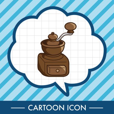 Öğütme kahve makinesi Tema öğeleri vektör, eps simgesi öğesi