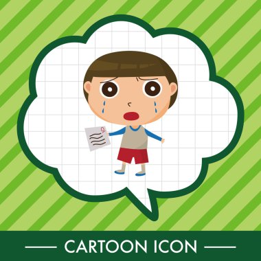 Öğrenci çizgi film Tema öğeleri simge öğesi