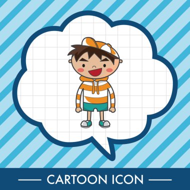 Aile çocuk karakter Tema öğeleri simge öğesi