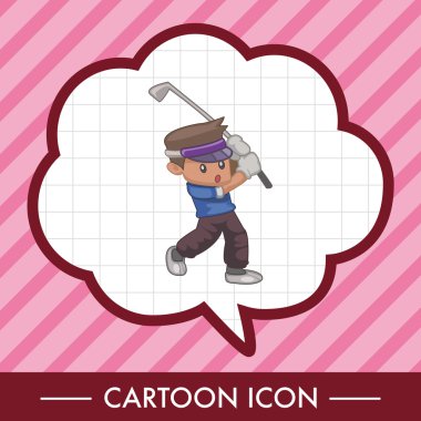 kişi karakter golfçüler Tema öğeleri simge öğesi