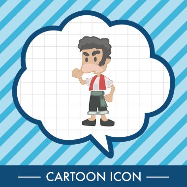 çizgi film karakteri kişi tema öğeleri simge öğesi