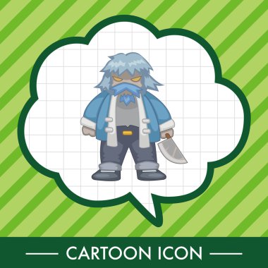 tuhaf canavar kasap Tema öğeleri simge öğesi