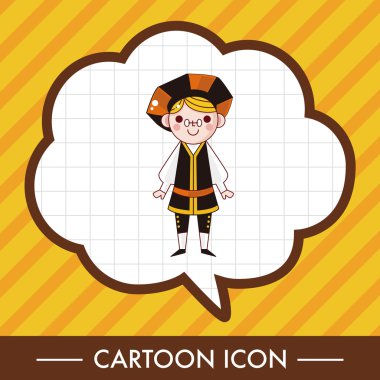 çizgi film karakteri kişi tema öğeleri simge öğesi