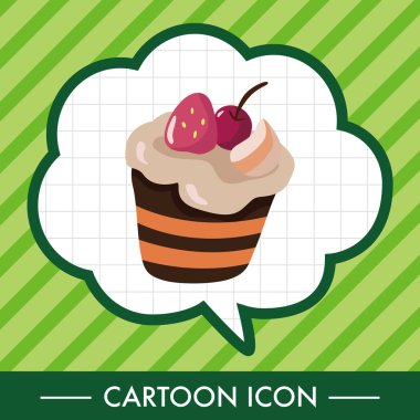 Dekorasyon kek Tema öğeleri vektör, eps10 simgesi öğesi