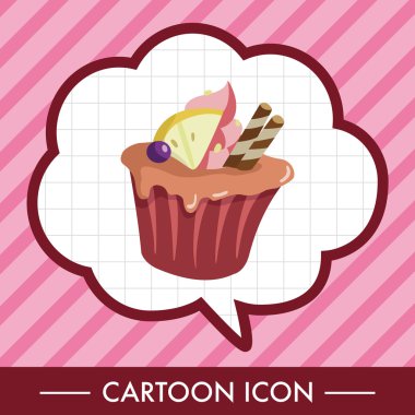 Dekorasyon kek Tema öğeleri vektör, eps10 simgesi öğesi