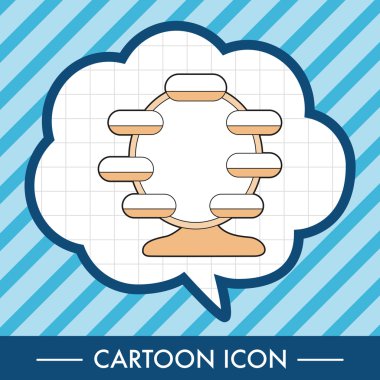 Dönme dolap Tema öğeleri vektör, eps simgesi öğesi