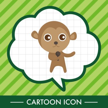 hayvan maymun enstrüman çizgi film Tema öğeleri simge öğesi oynarken